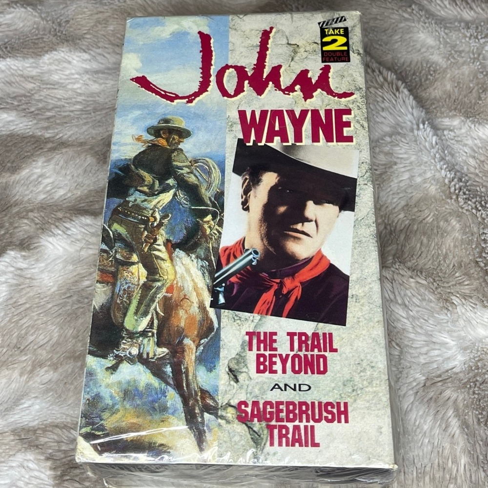 John Wayne The Trail Beyond Sagebrush Trail VHS Double Feature Set New Sealed